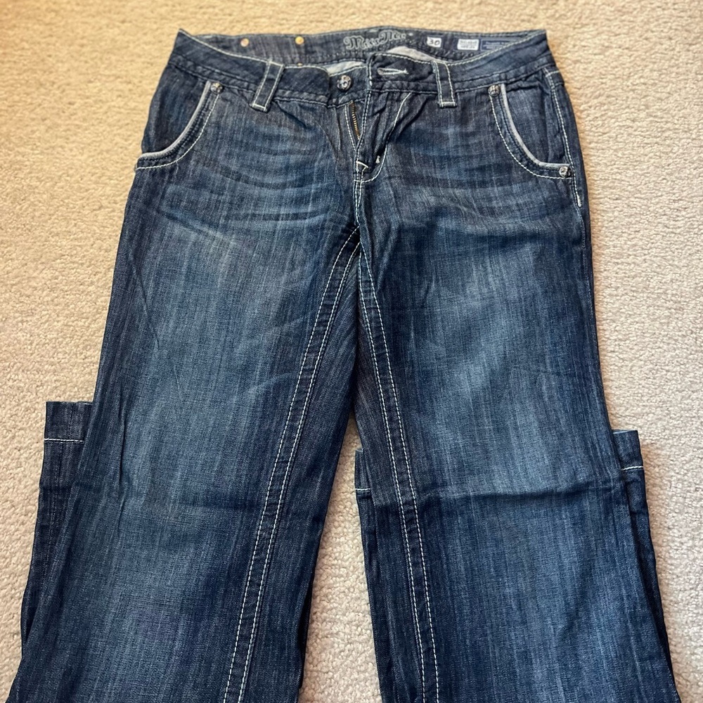 Miss Me Dark Blue Wide Leg Jeans